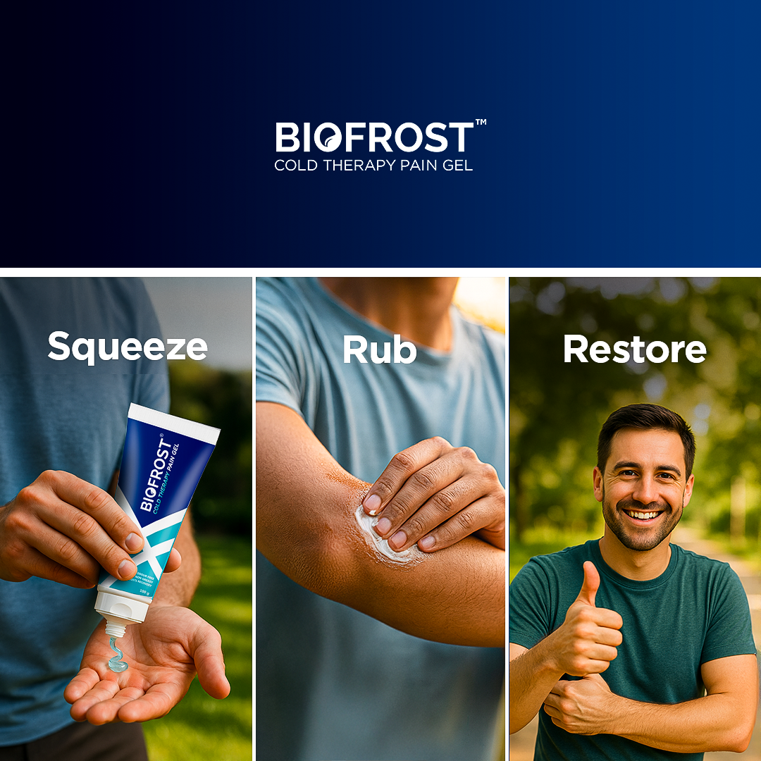 BioFrost Cold Therapy Pain Relief Gel – 50g – Fast-Acting, Non-Sticky Gel for Muscle, Joint, Back & Knee Pain – Quick Absorbing, Cooling Formula | All Natural Formula