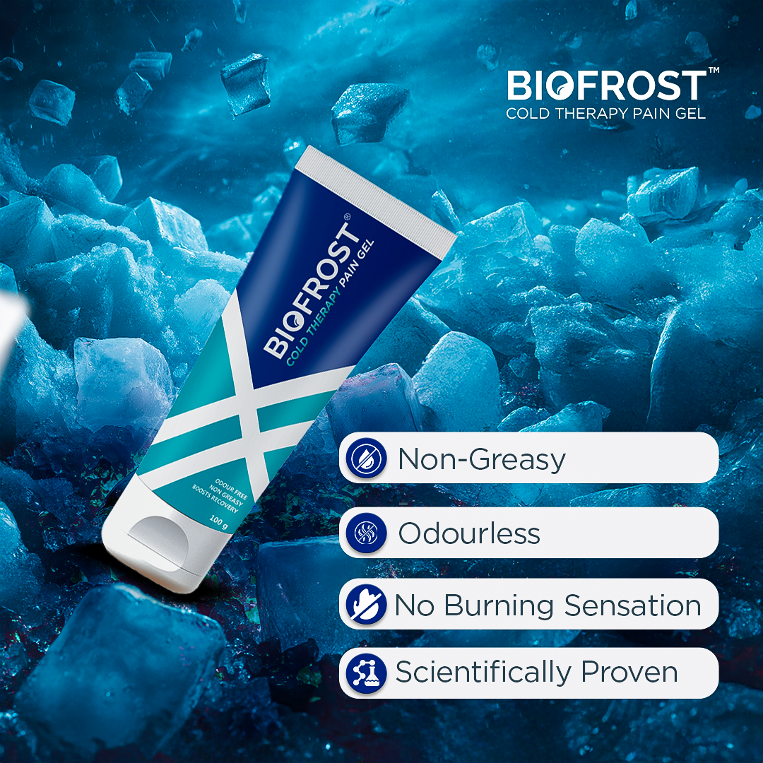 BioFrost Cold Therapy Pain Relief Gel – 50g – Fast-Acting, Non-Sticky Gel for Muscle, Joint, Back & Knee Pain – Quick Absorbing, Cooling Formula | All Natural Formula