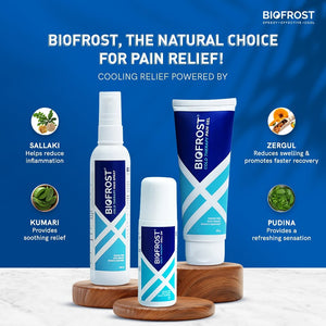 BioFrost Cold Therapy Pain Relief Spray – 100ml – Fast Cooling Relief for Muscle, Joint, Back & Knee Pain – Quick Absorbing, No-Mess Application | All Natural Formula