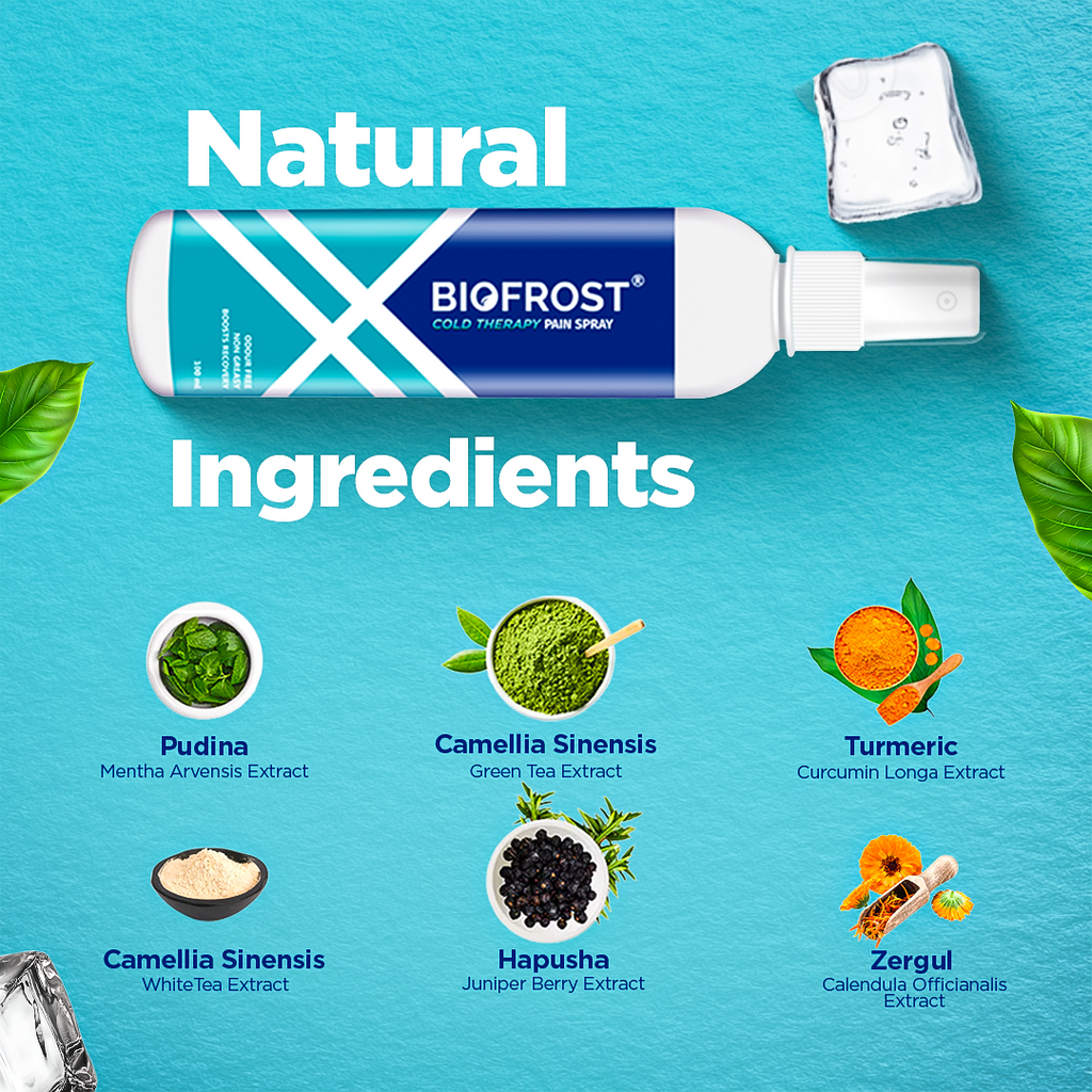 BioFrost Cold Therapy Pain Relief Spray – 100ml – Fast Cooling Relief for Muscle, Joint, Back & Knee Pain – Quick Absorbing, No-Mess Application | All Natural Formula