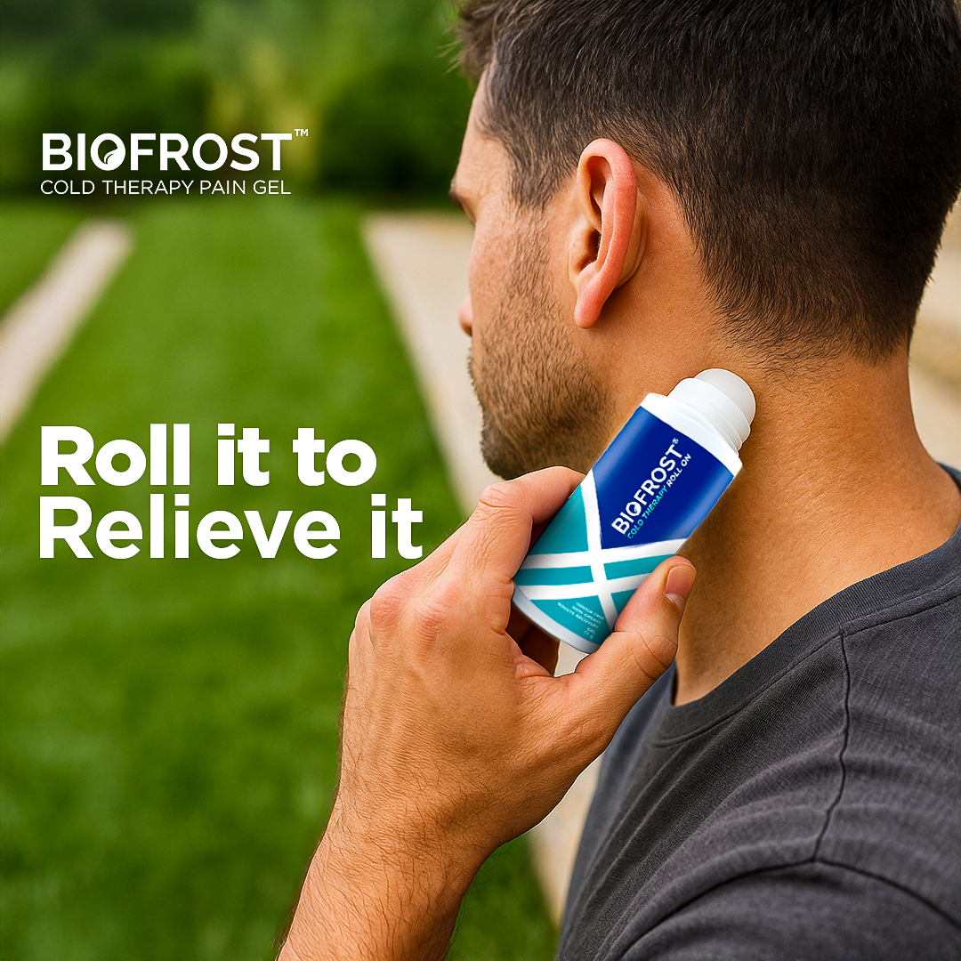 BioFrost Cold Therapy Pain Relief Roll-On – 75g – Targeted Cooling Relief for Muscle, Joint, Neck & Back Pain – Easy Roll-On, No Mess | All Natural Formula