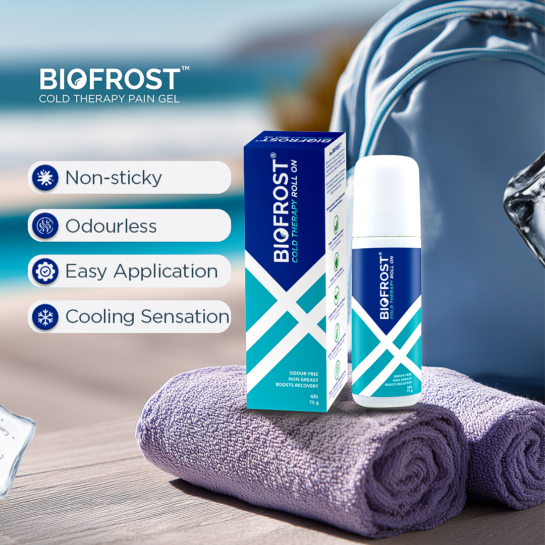 BioFrost Cold Therapy Pain Relief Roll-On – 75g – Targeted Cooling Relief for Muscle, Joint, Neck & Back Pain – Easy Roll-On, No Mess | All Natural Formula