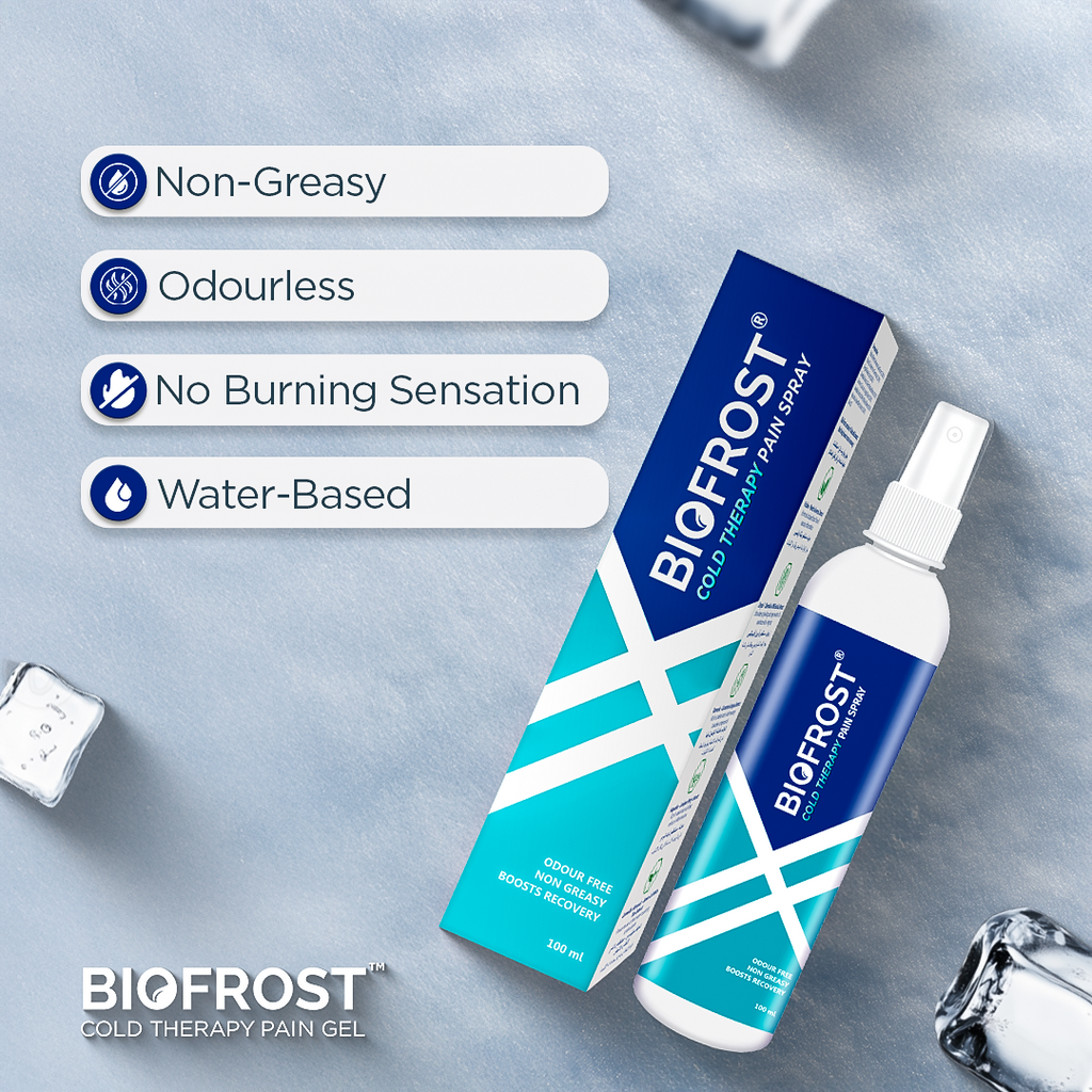 BioFrost Cold Therapy Pain Relief Spray – 100ml – Fast Cooling Relief for Muscle, Joint, Back & Knee Pain – Quick Absorbing, No-Mess Application | All Natural Formula