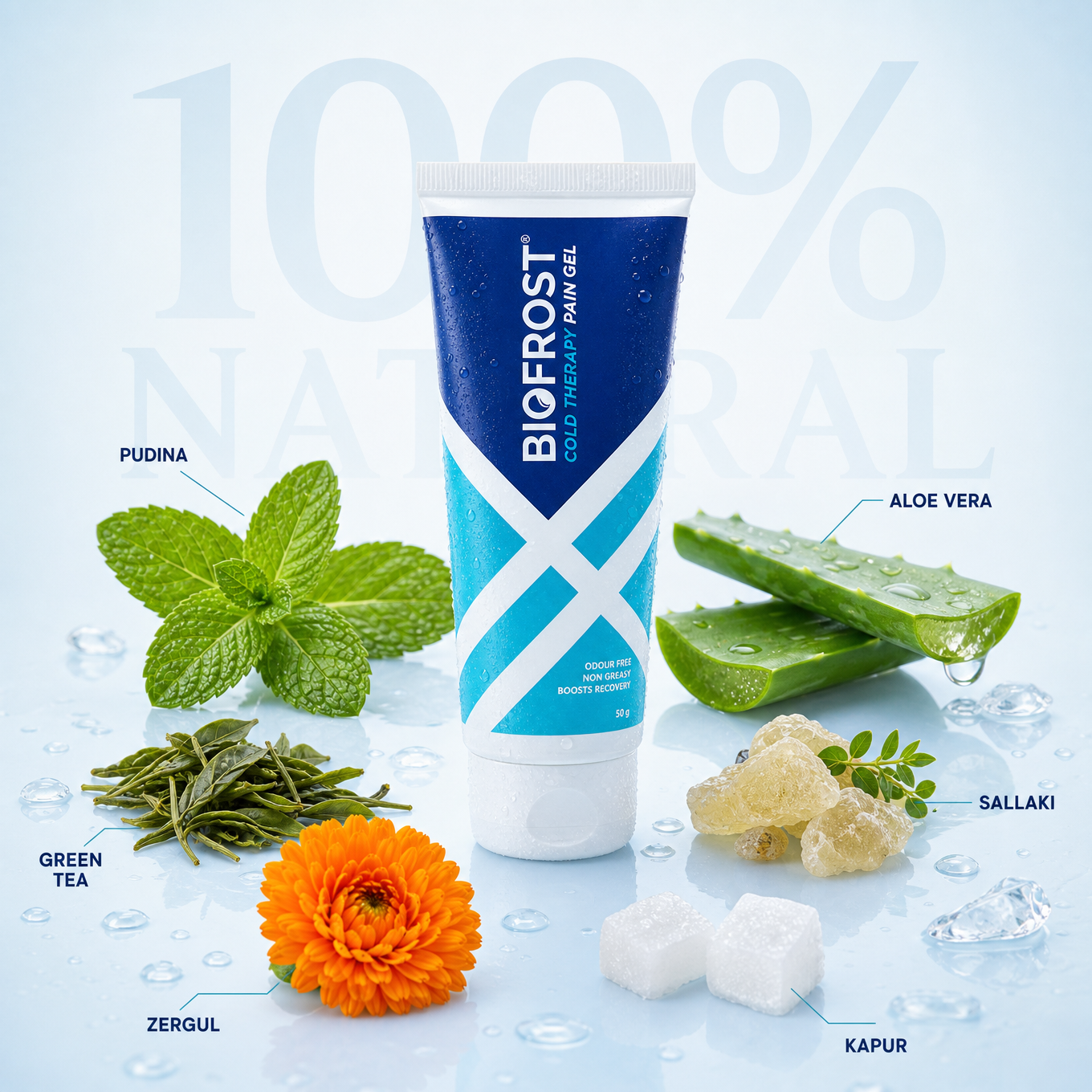 BioFrost Instant Cooling Gel (50g) – Deep Cooling for Tired Muscles Recovery & Movement