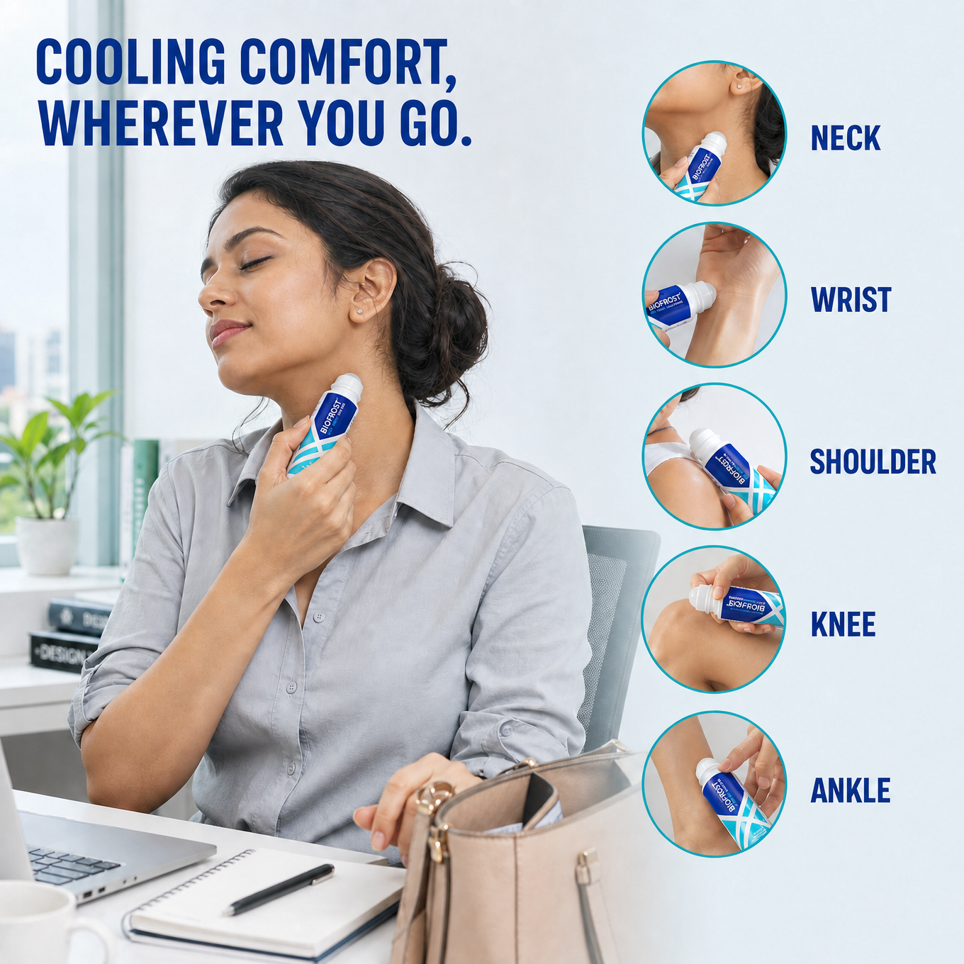 BioFrost Instant Cooling Roll-On – Precision Cooling for Muscles Recovery & Movement