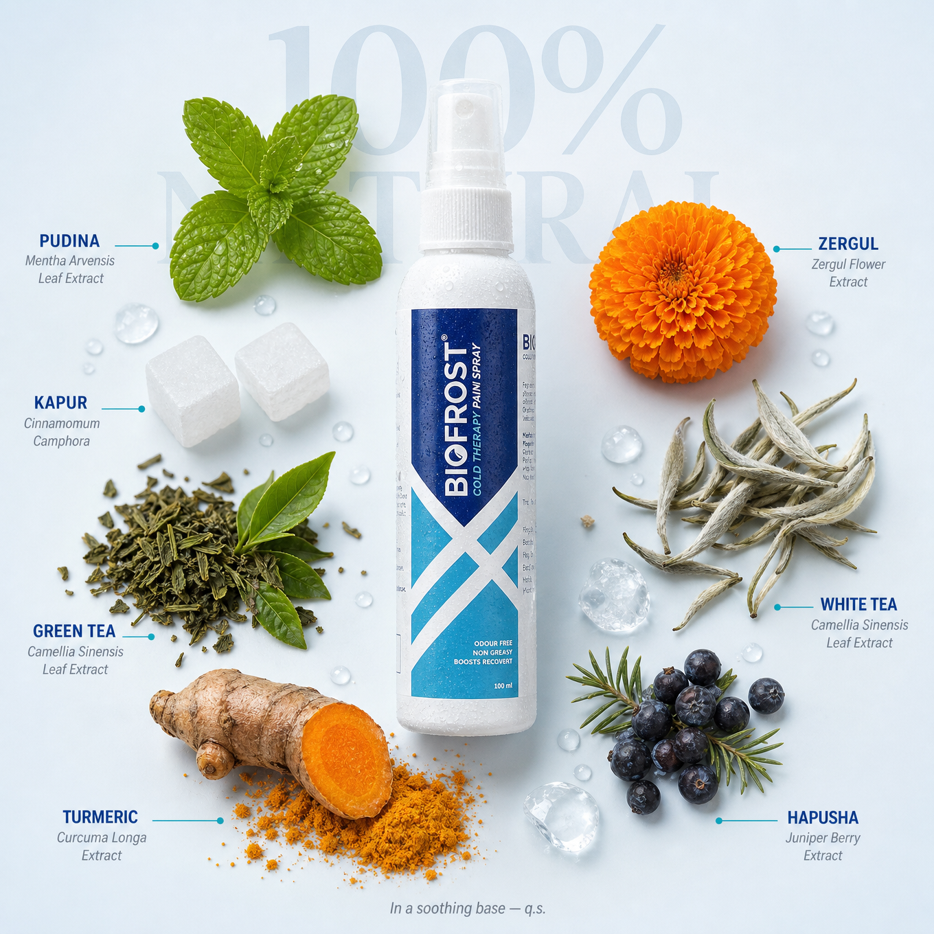 BioFrost Instant Cooling Spray – Cooling Mist for Tired Muscles Recovery & Movement