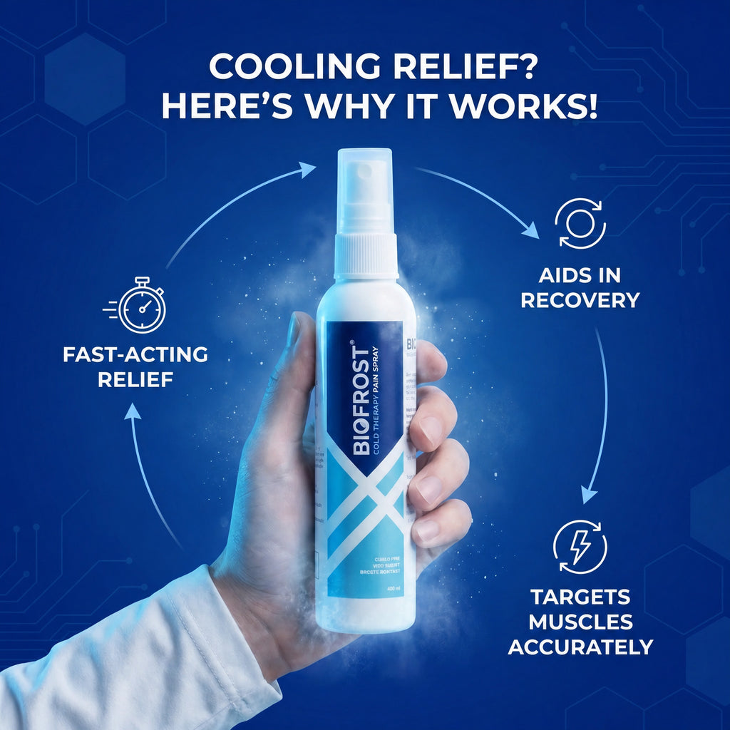 BioFrost Cooling Pain Relief Spray – Instant Cooling Mist for Active Muscles & Recovery
