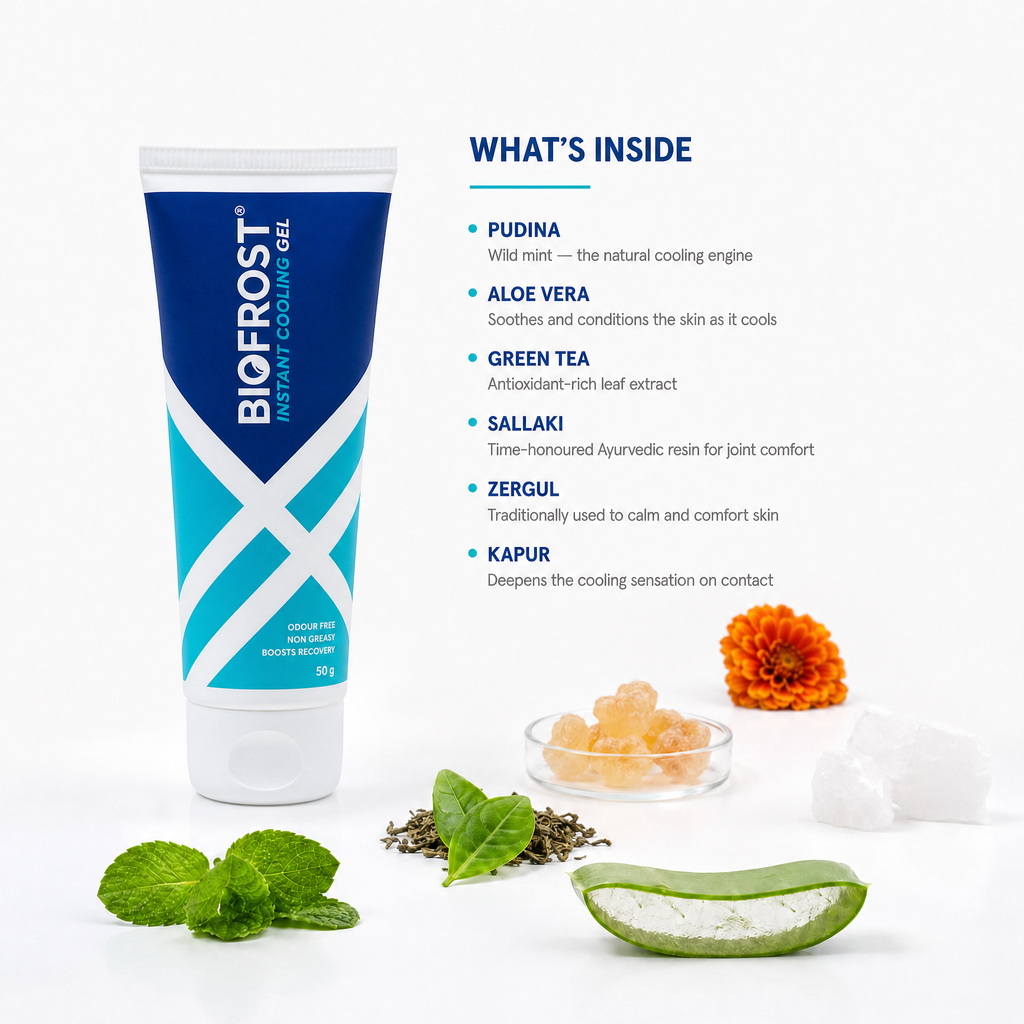 BioFrost Instant Cooling Gel (50g) – Deep Cooling for Tired Muscles Recovery & Movement