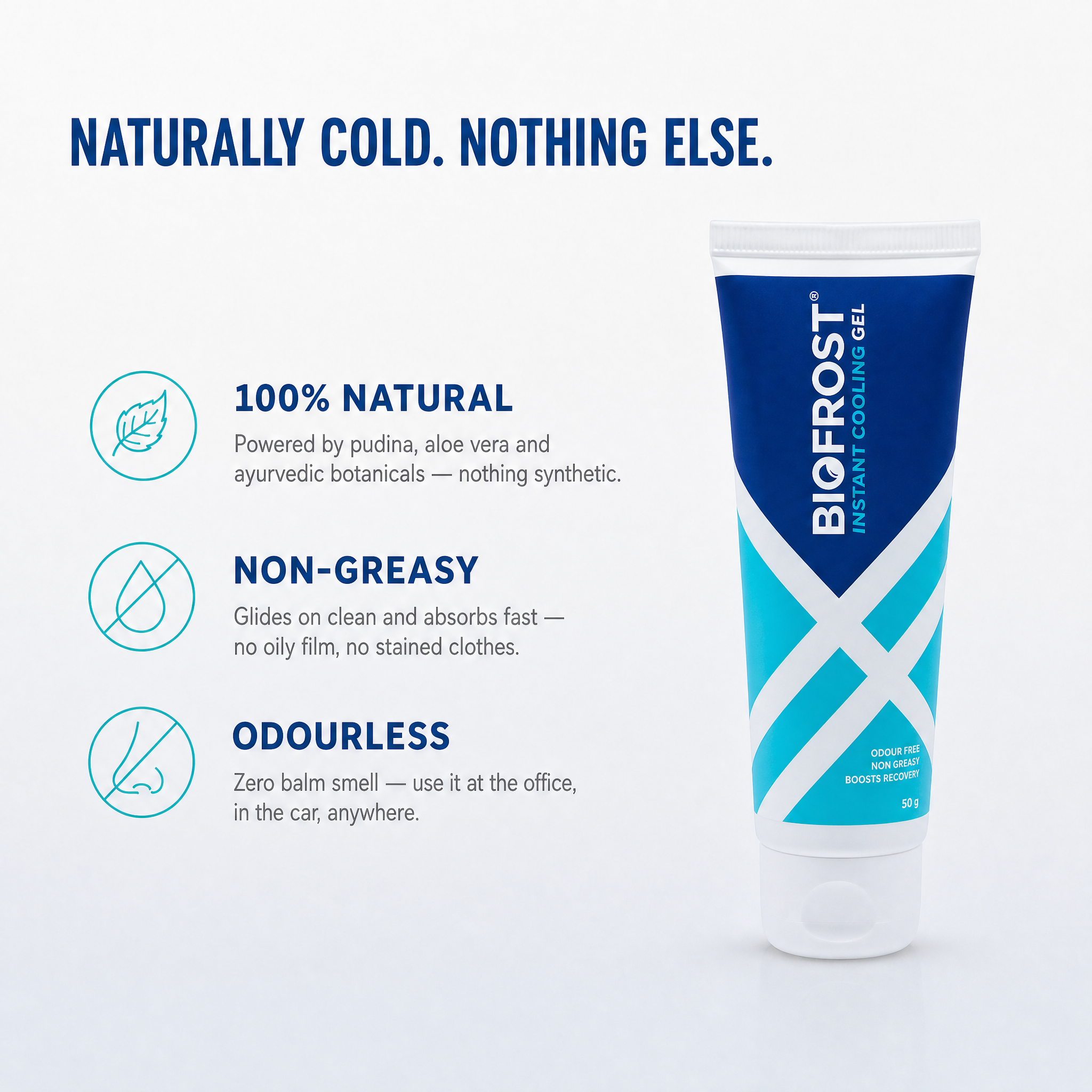 BioFrost Instant Cooling Gel (50g) – Deep Cooling for Tired Muscles Recovery & Movement