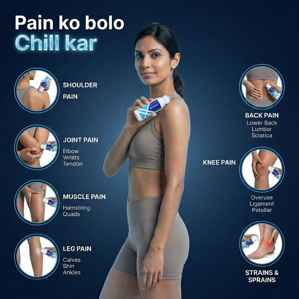 BioFrost Pain Relief Cooling Roll-On (75g) – Targeted Cold Therapy Stick for Muscles & Joints