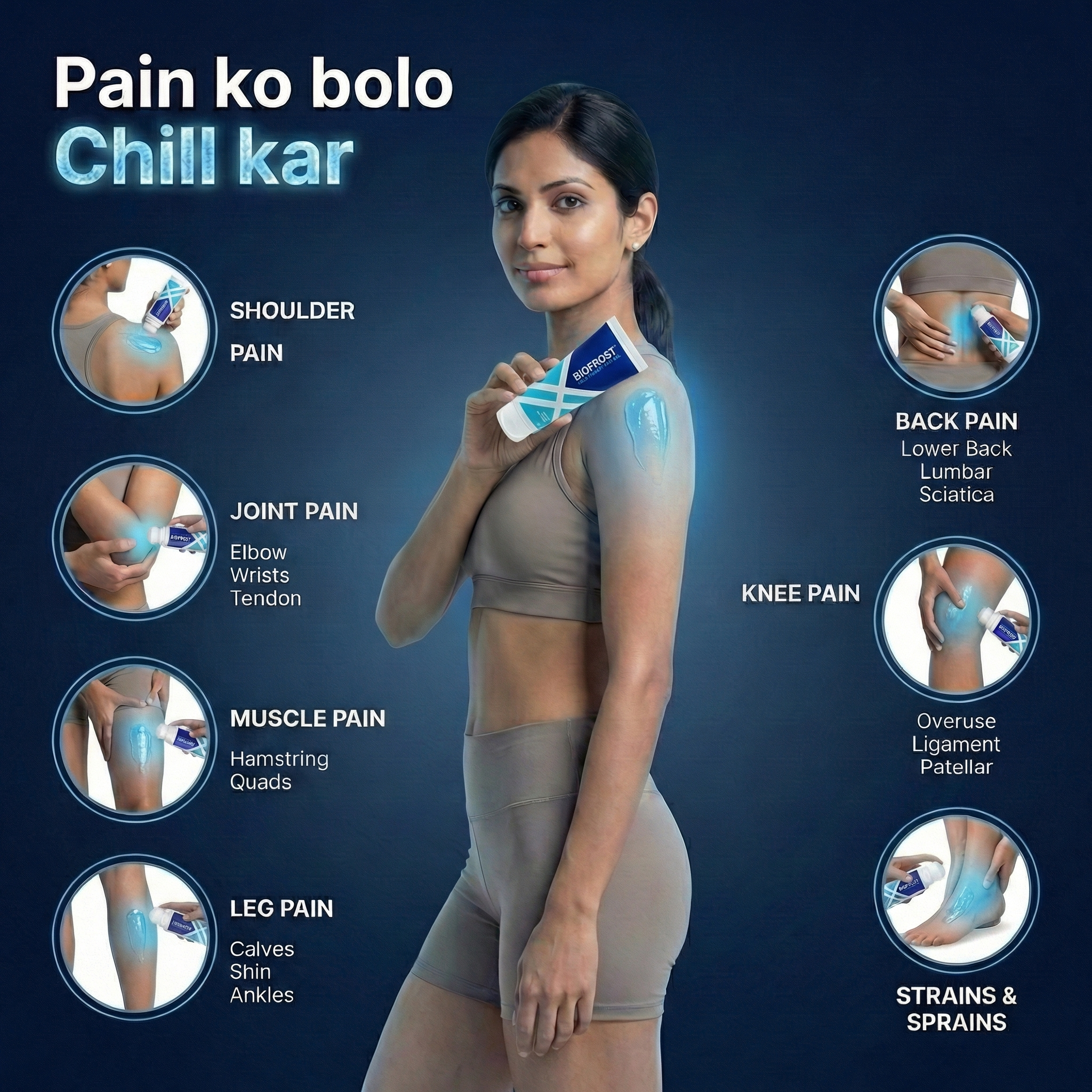 BioFrost Pain Relief Gel (50g) – Cold Therapy for Muscle, Joint & Back Pain – Fast, Non-Sticky Relief