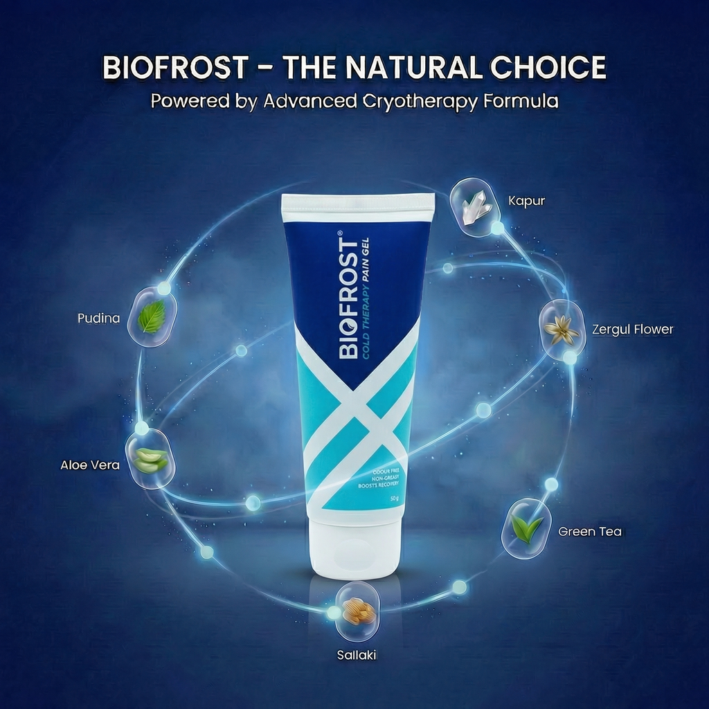 BioFrost Pain Relief Gel (50g) – Deep Cooling Gel for Muscles, Joints & Back | Fast-Absorbing, Non-Sticky Formula