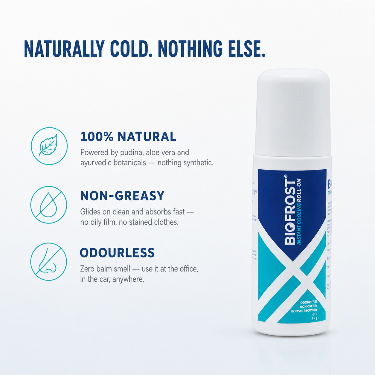 BioFrost Instant Cooling Roll-On – Precision Cooling for Muscles Recovery & Movement
