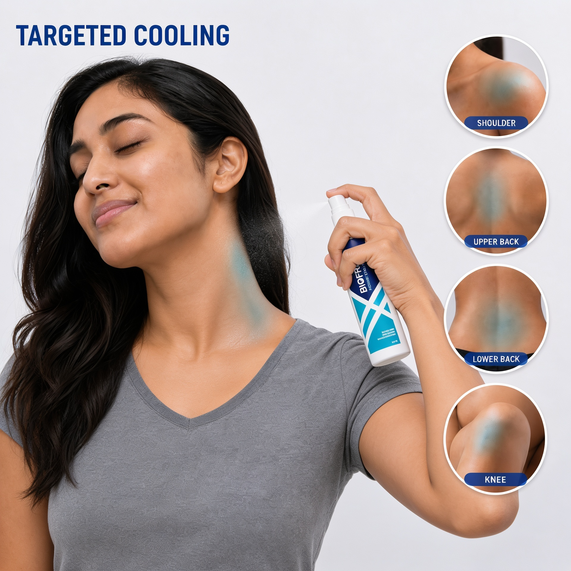 BioFrost Instant Cooling Spray – Cooling Mist for Tired Muscles Recovery & Movement